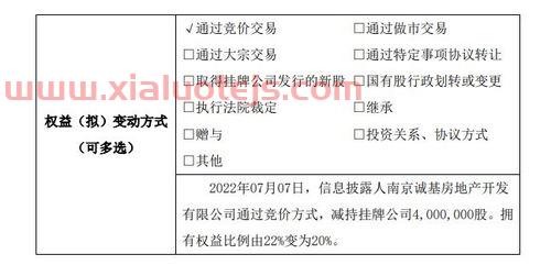 股东权益变动表