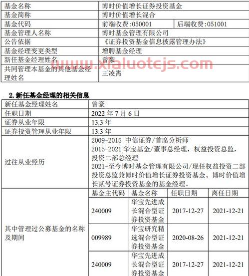 博时价值增长基金净值查询